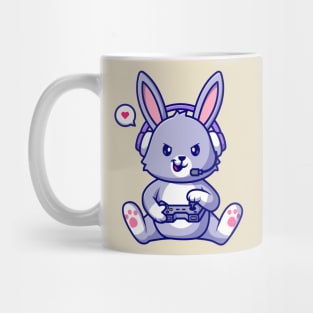 Cute Rabbit Gaming Cartoon Mug